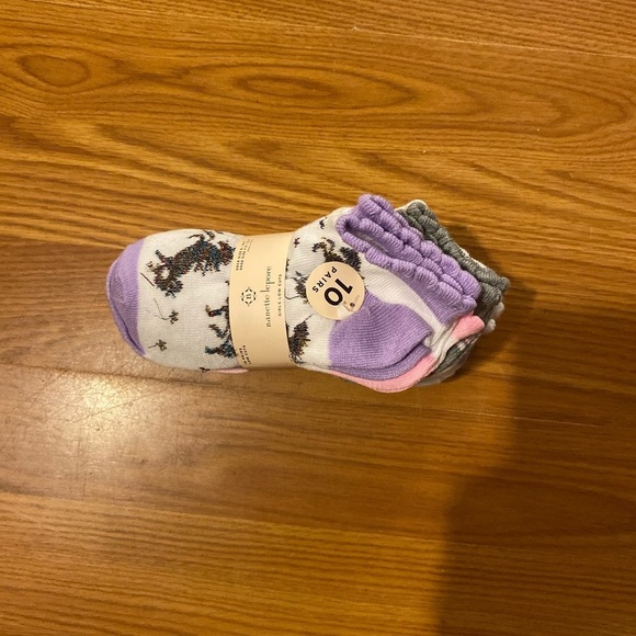 Nanette Lepore 10 pair Girls Low Cut Socks shoe size 7.5-2.5 (HG) - Picture 4 of 11